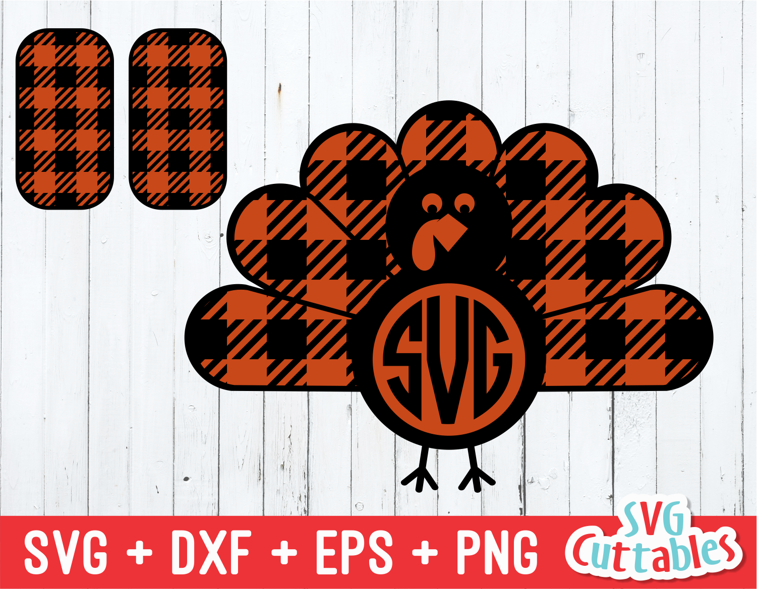 Download Thanksgiving Turkey Plaid Monogram Frame Svg Cut File Svgcuttablefiles