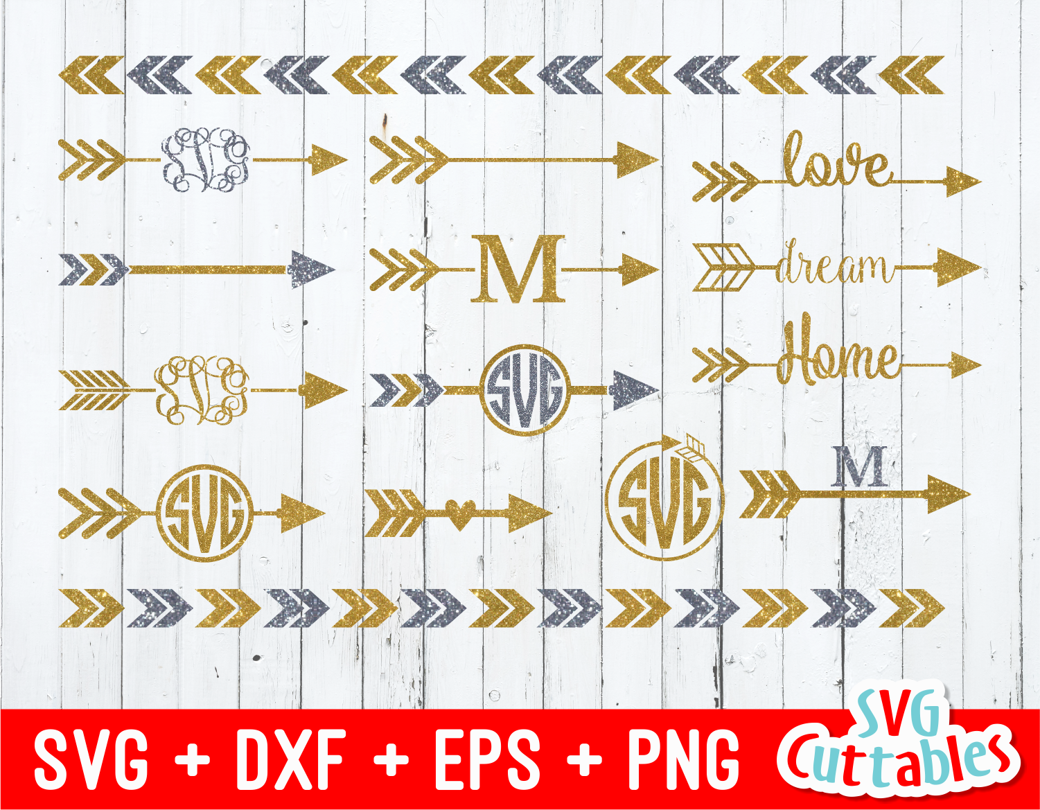 Arrow Monogram Frames Svgcuttablefiles 8383