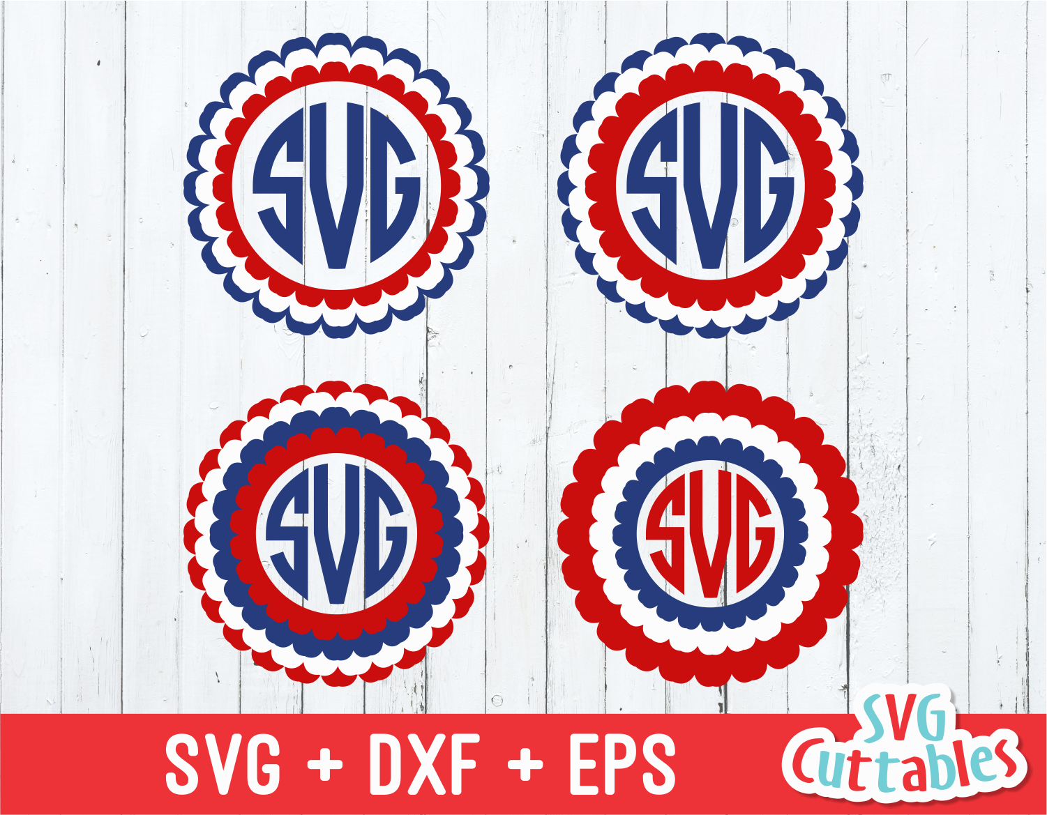 Download Fourth Of July Monogram Frame July 4th Svgcuttablefiles