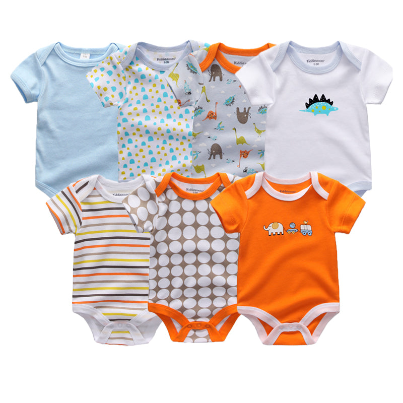 Lot De 7 Bodies A Manches Courtes Dinosaure Halt Bebe