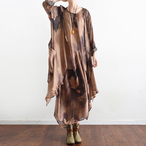 flowy silk dress