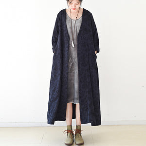 navy maxi coat