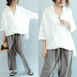 plus size linen shirts