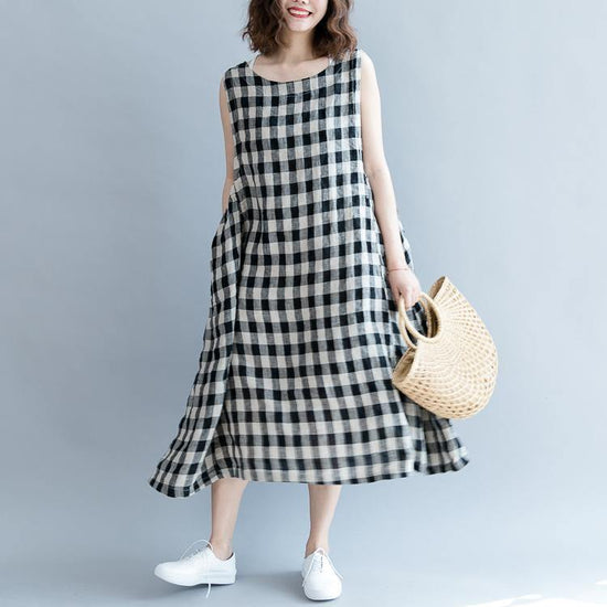 sleeveless cotton shift dress