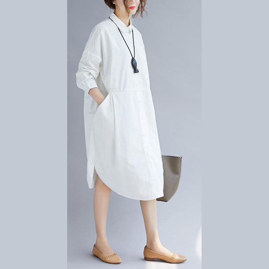 white shirt dress with pockets