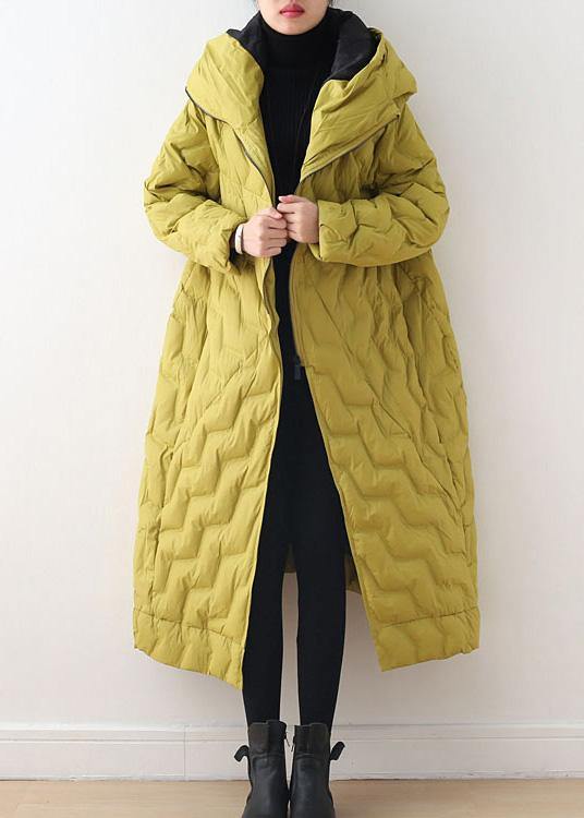 yellow down coat