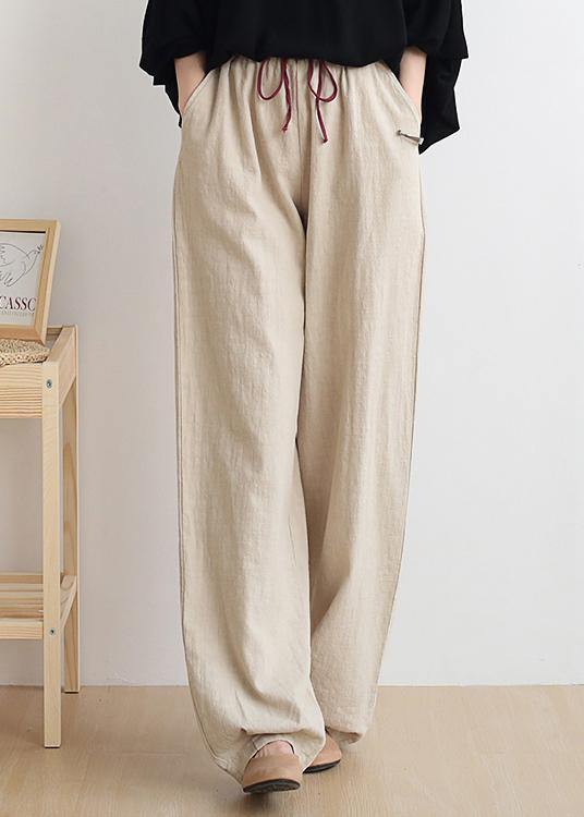 Casual nude trousers women 2020 new spring and summer bloomers linen h –  SooLinen