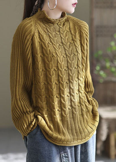 chic yellow turtle neck warm knit sweaters winter regular price $ 89 ...