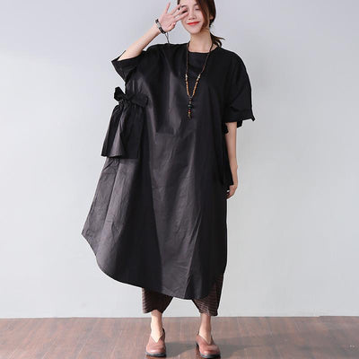 classy cotton dresses stylish casual women splicing summer loose cotton ...