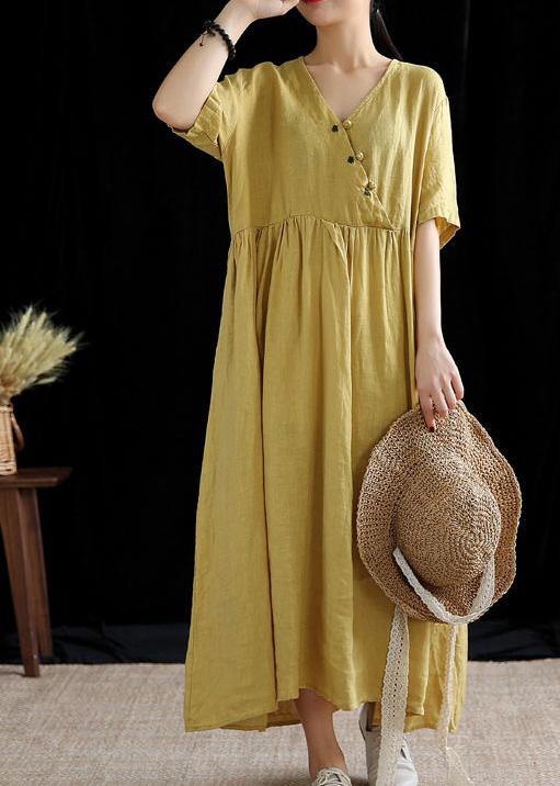 yellow cotton summer dress