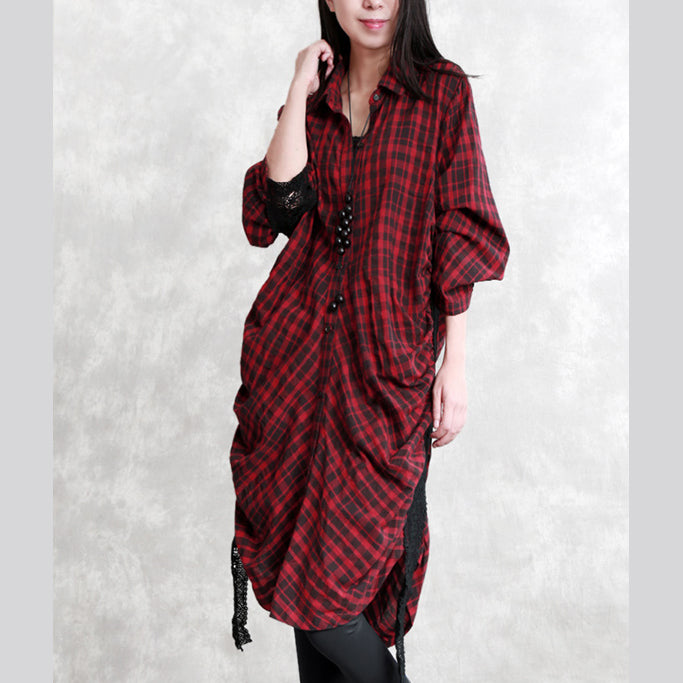 plus size plaid shirt dress