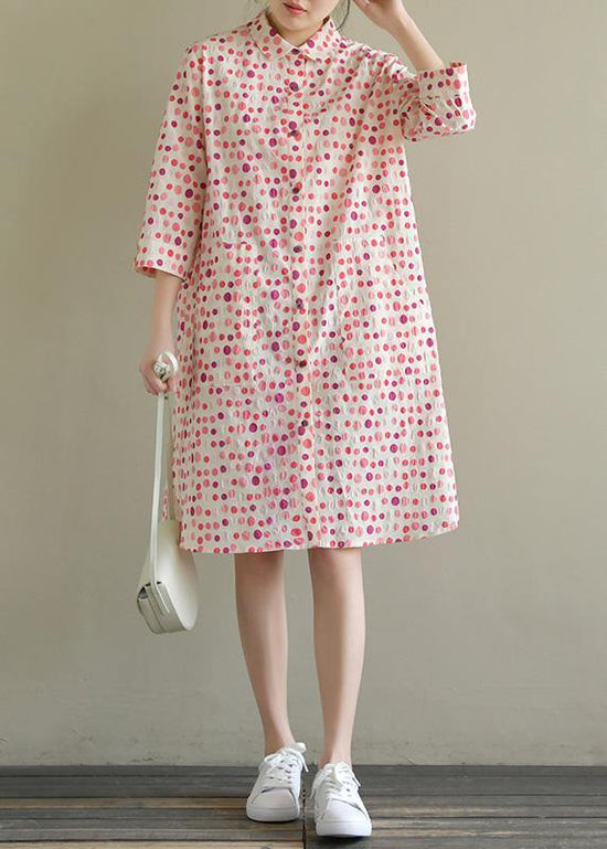 pink dotted dress