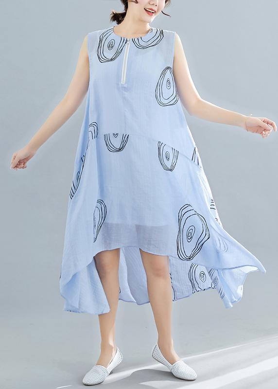 blue cotton summer dress