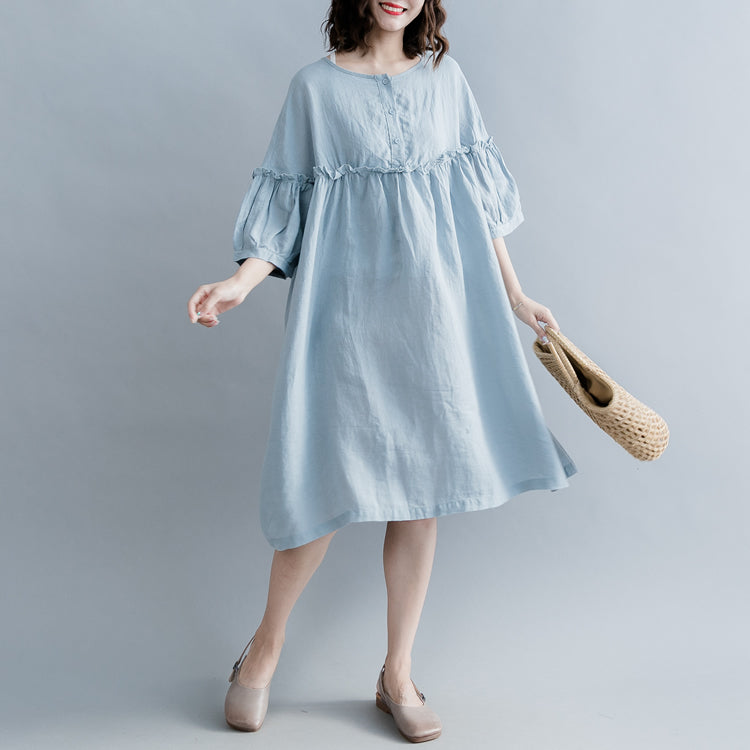 plus size cotton dresses with sleeves