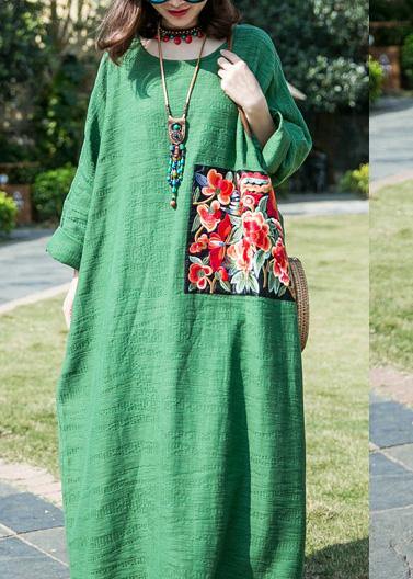 green maxi summer dress