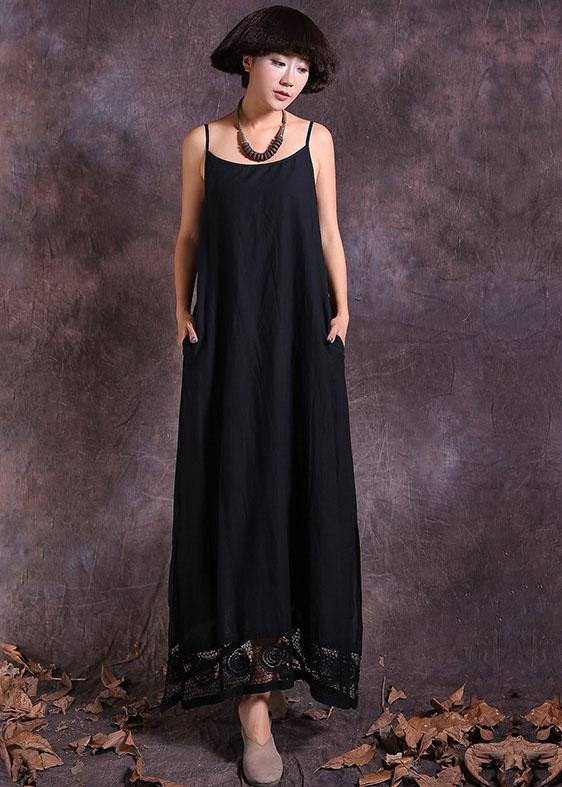 maxi black summer dress