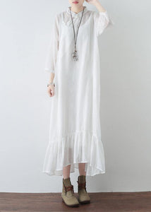 plus size white chiffon dress