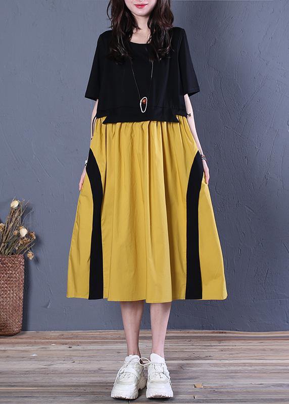 yellow cotton summer dress