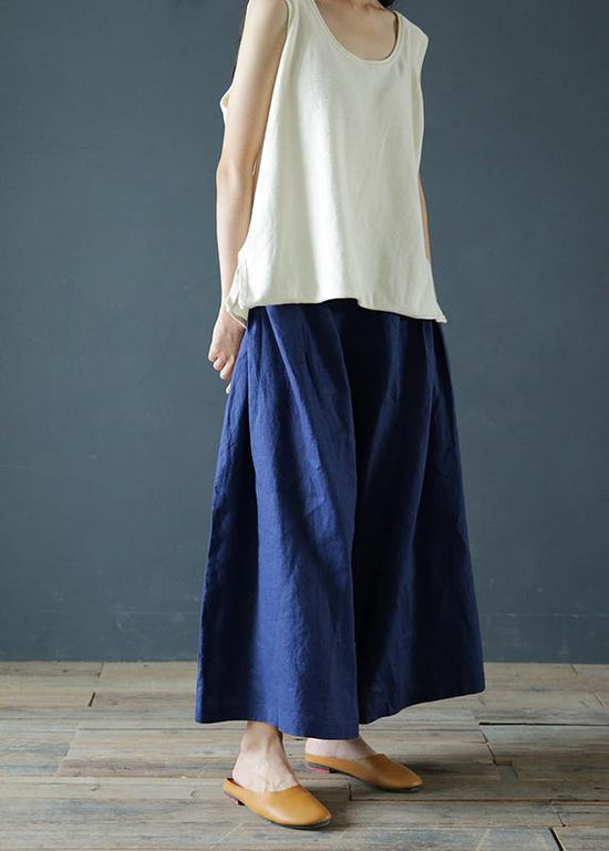 navy blue cut off trousers