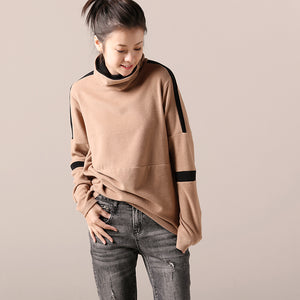 khaki high neck top