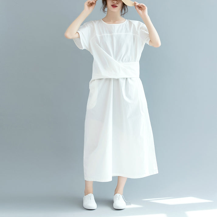 white cotton dress maxi