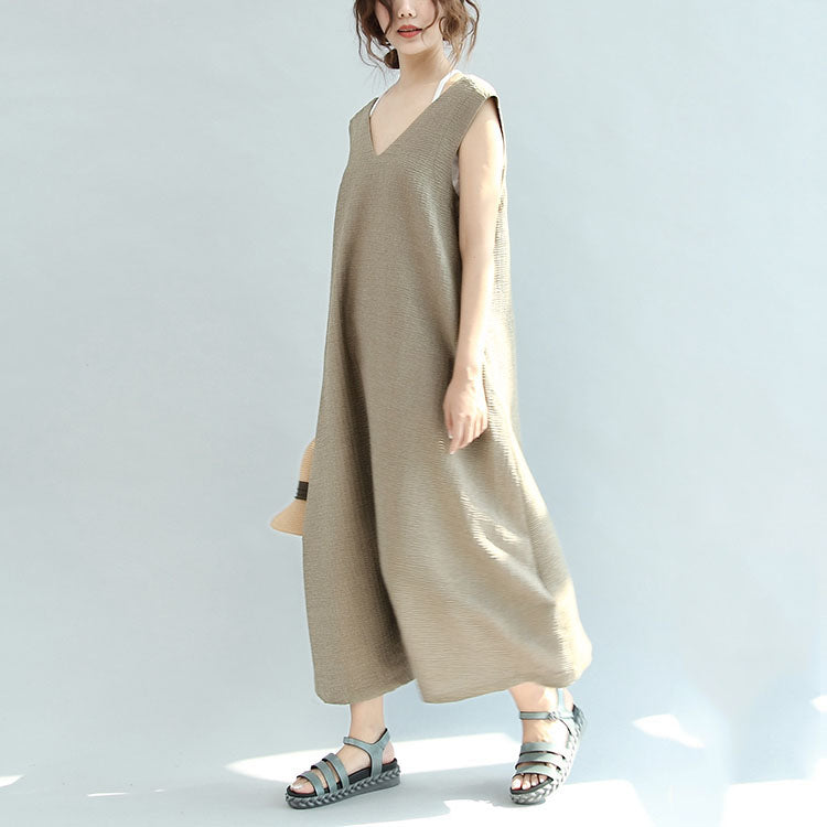 maxi linen dress