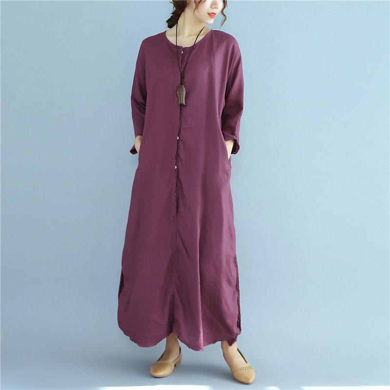 linen long frocks