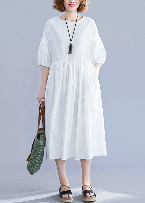 womens white cotton dress