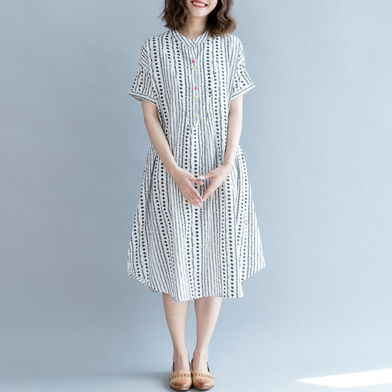 white cotton casual dress