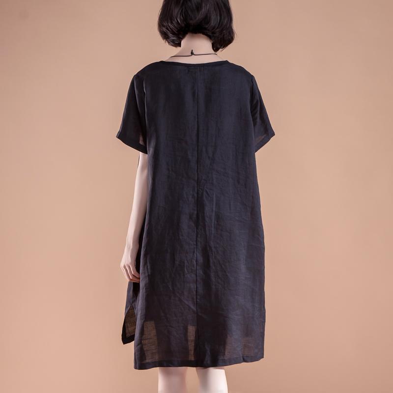 loose short black dress