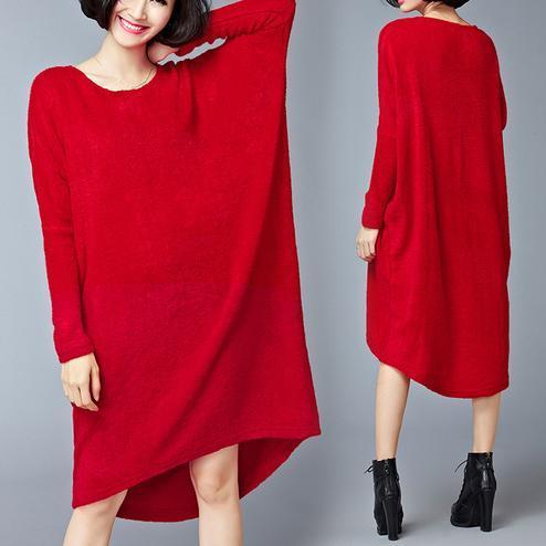 red sweater dress plus size