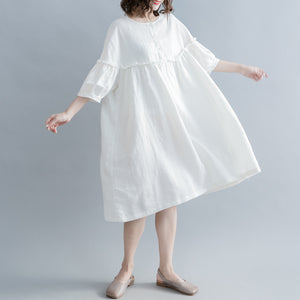 white linen plus size clothing