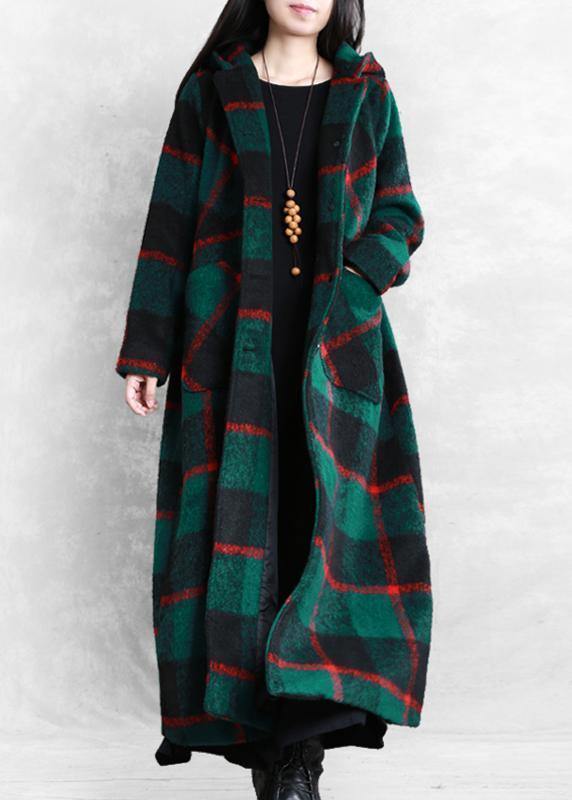 plus size tartan coat