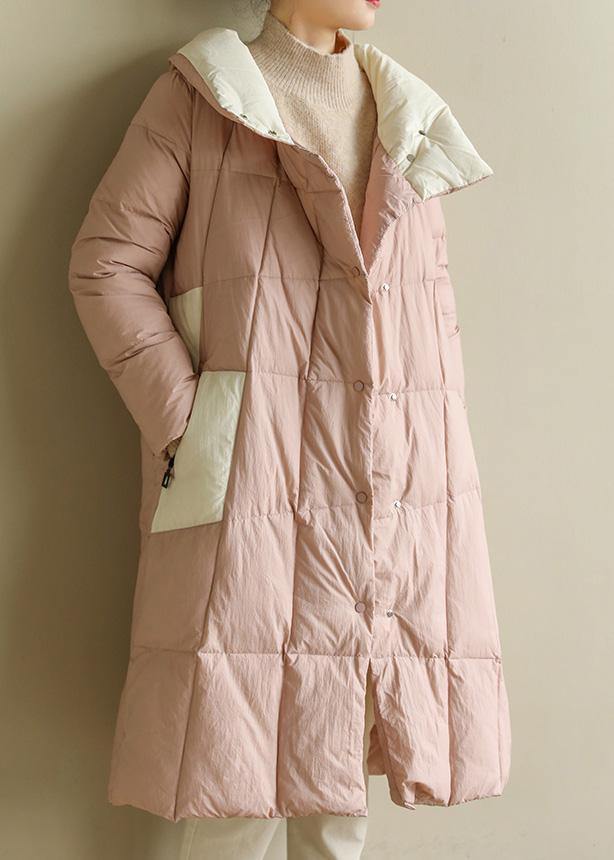 pink winter coat plus size