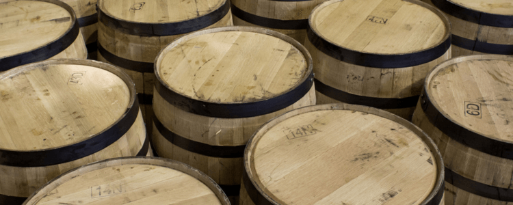 Bourbon whiskey casks