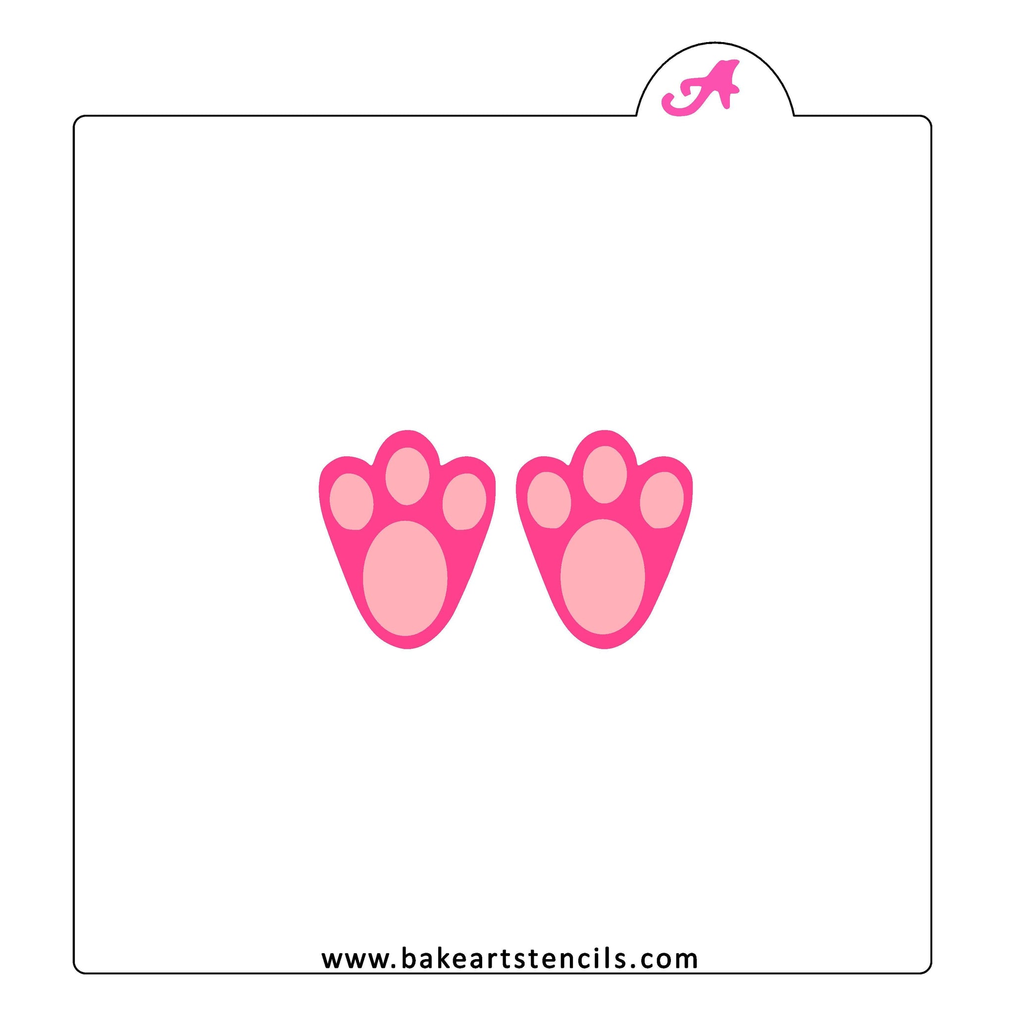 bunny footprints cookie stencil set bakeartstencils