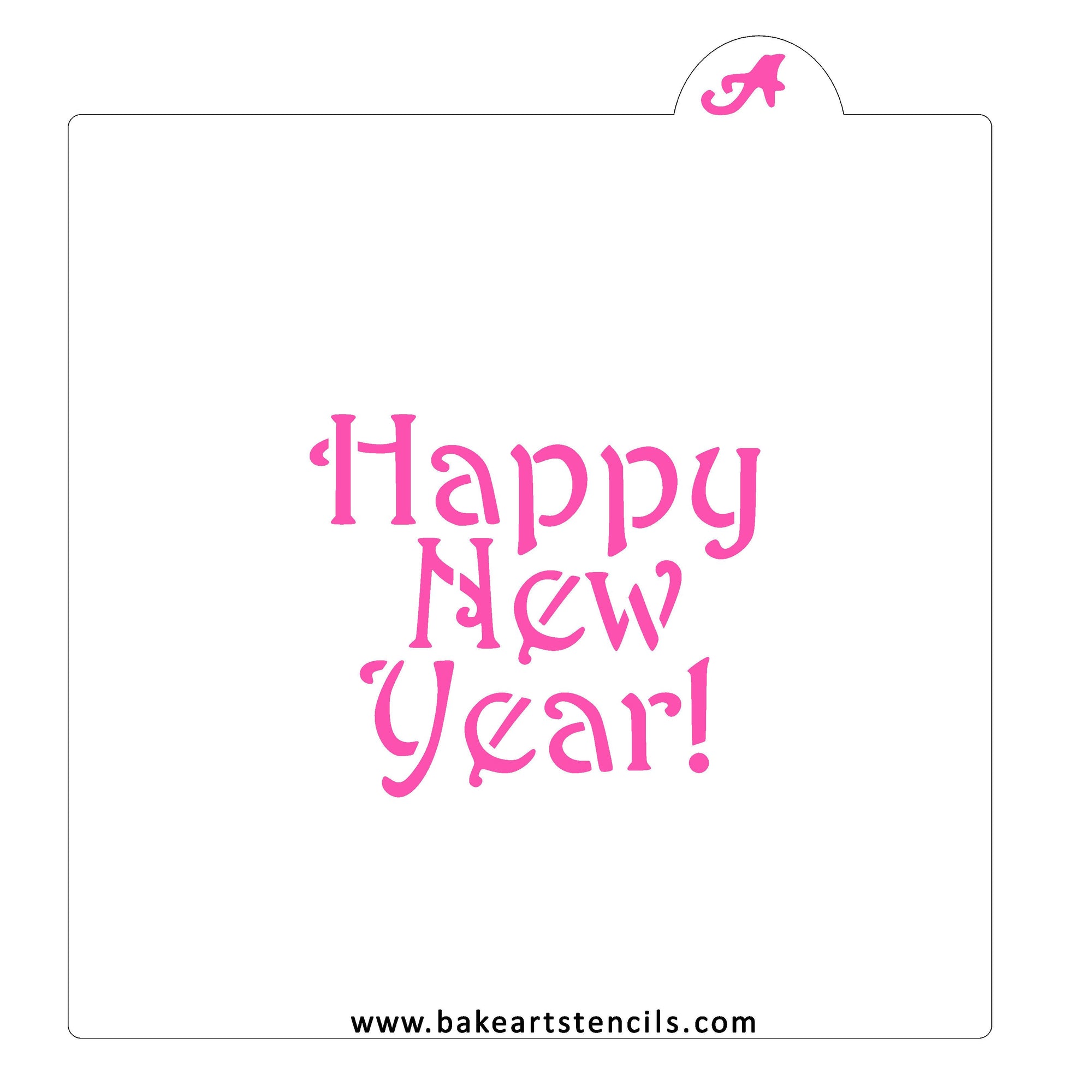 Happy New Year Stencil for Cookies – Confection Couture Stencils