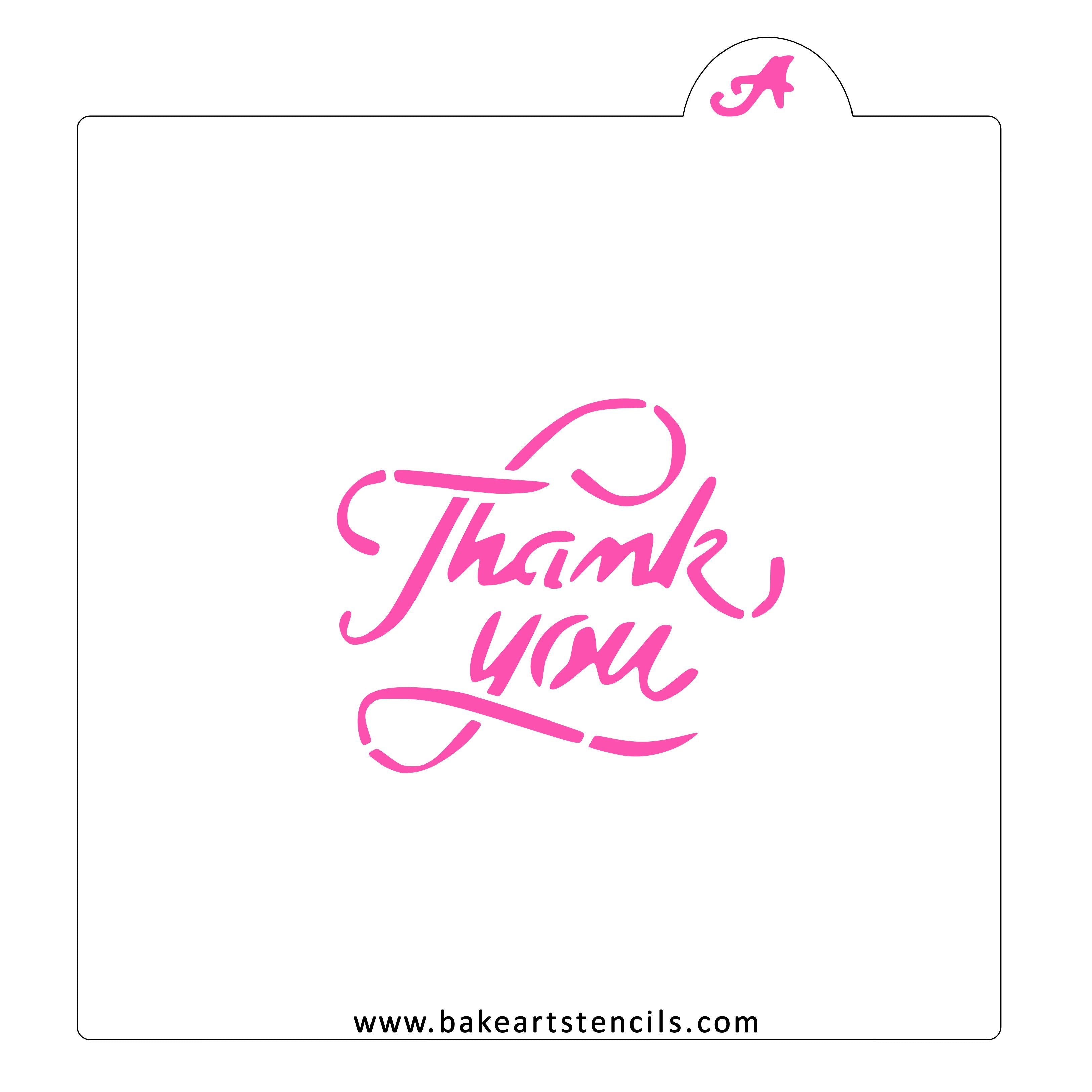 Fancy Thank You Stencil