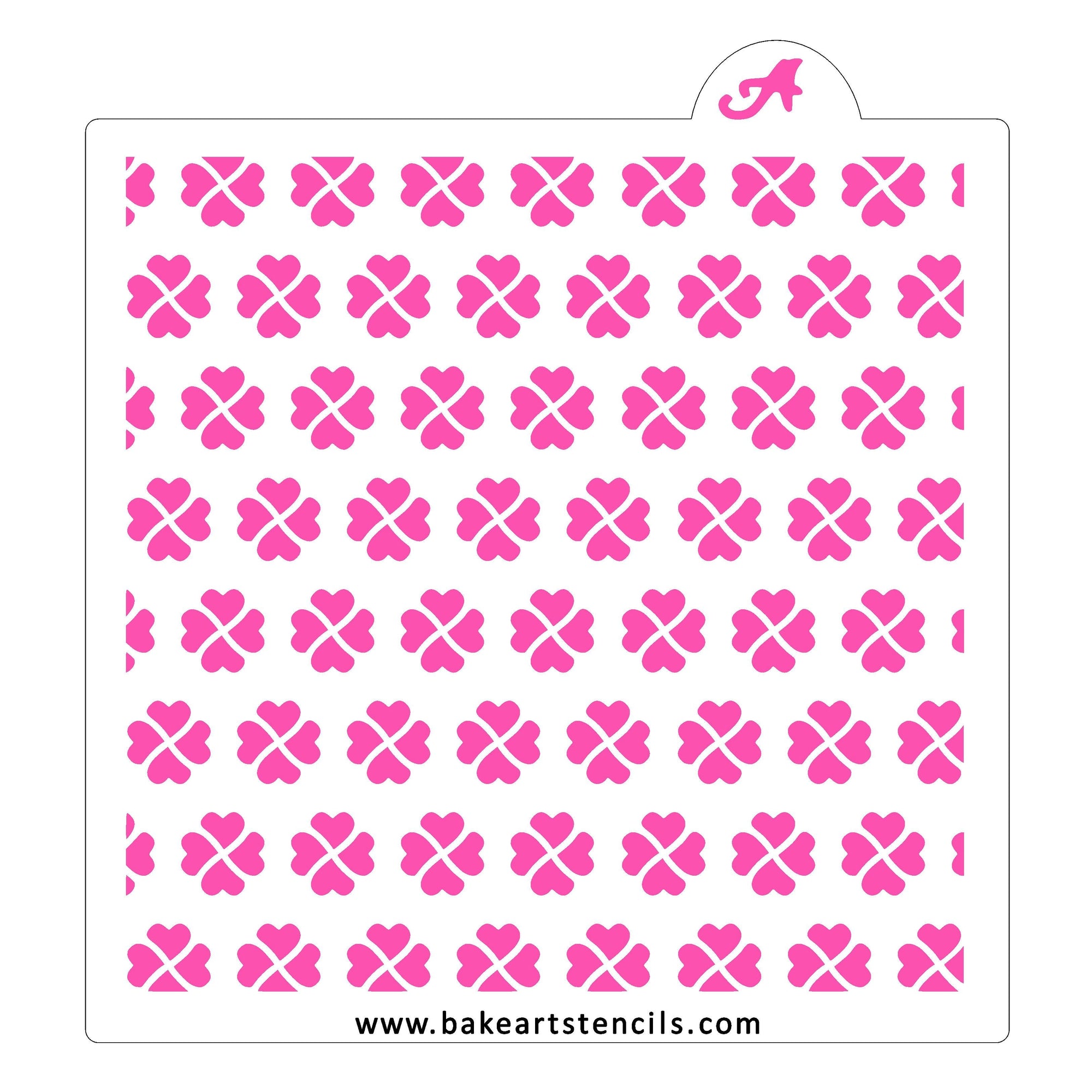 Clover Pattern Cookie Stencil - bakeartstencils