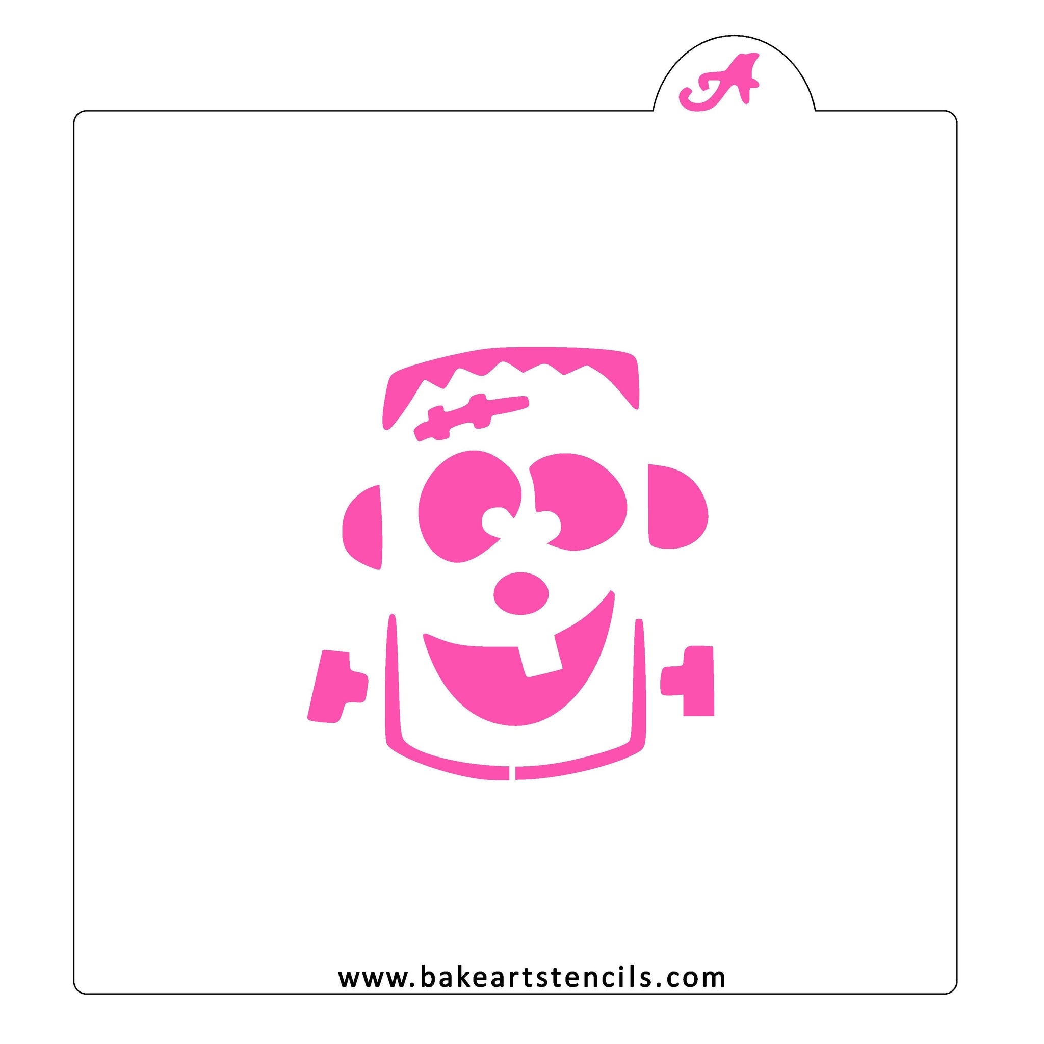 Smirking Emoji Cookie Stencil - bakeartstencils