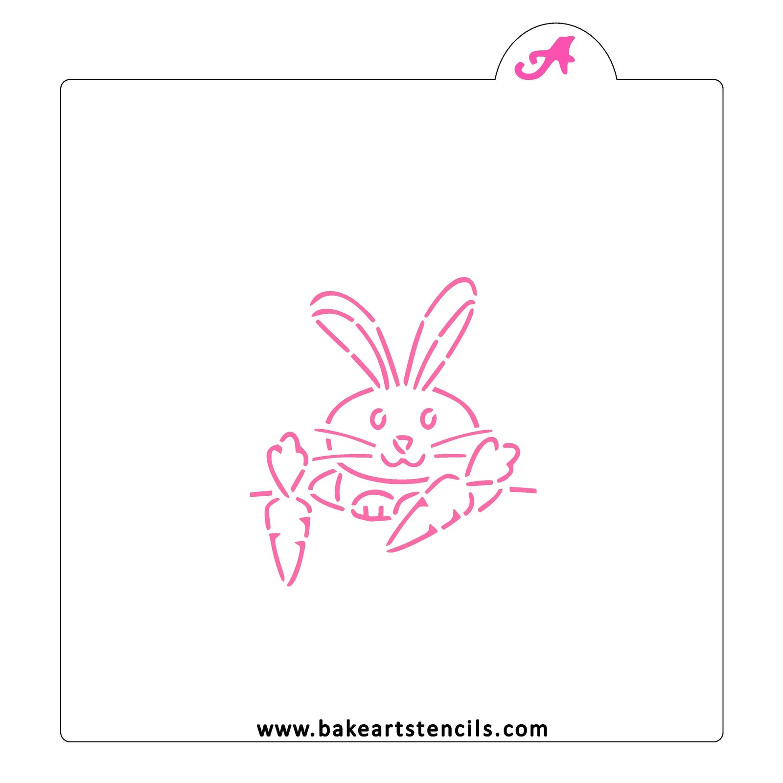 Bunny Cookie Scribe - bakeartstencils
