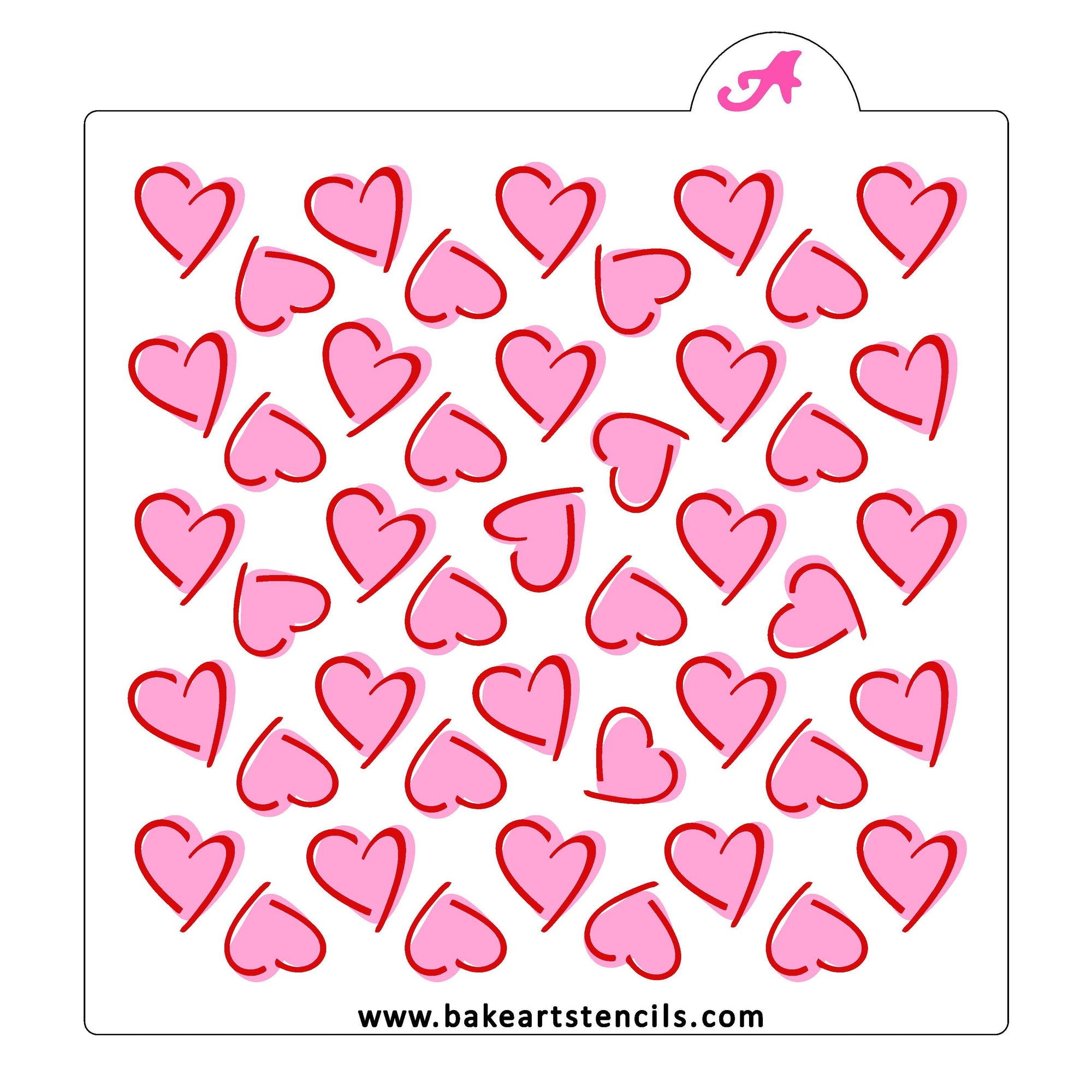 Emoji Heart Eyes Stencil Template - Reusable Stencils for Painting