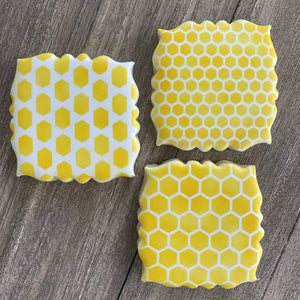 Mini Honeycomb Pattern Cookie Stencil - bakeartstencils