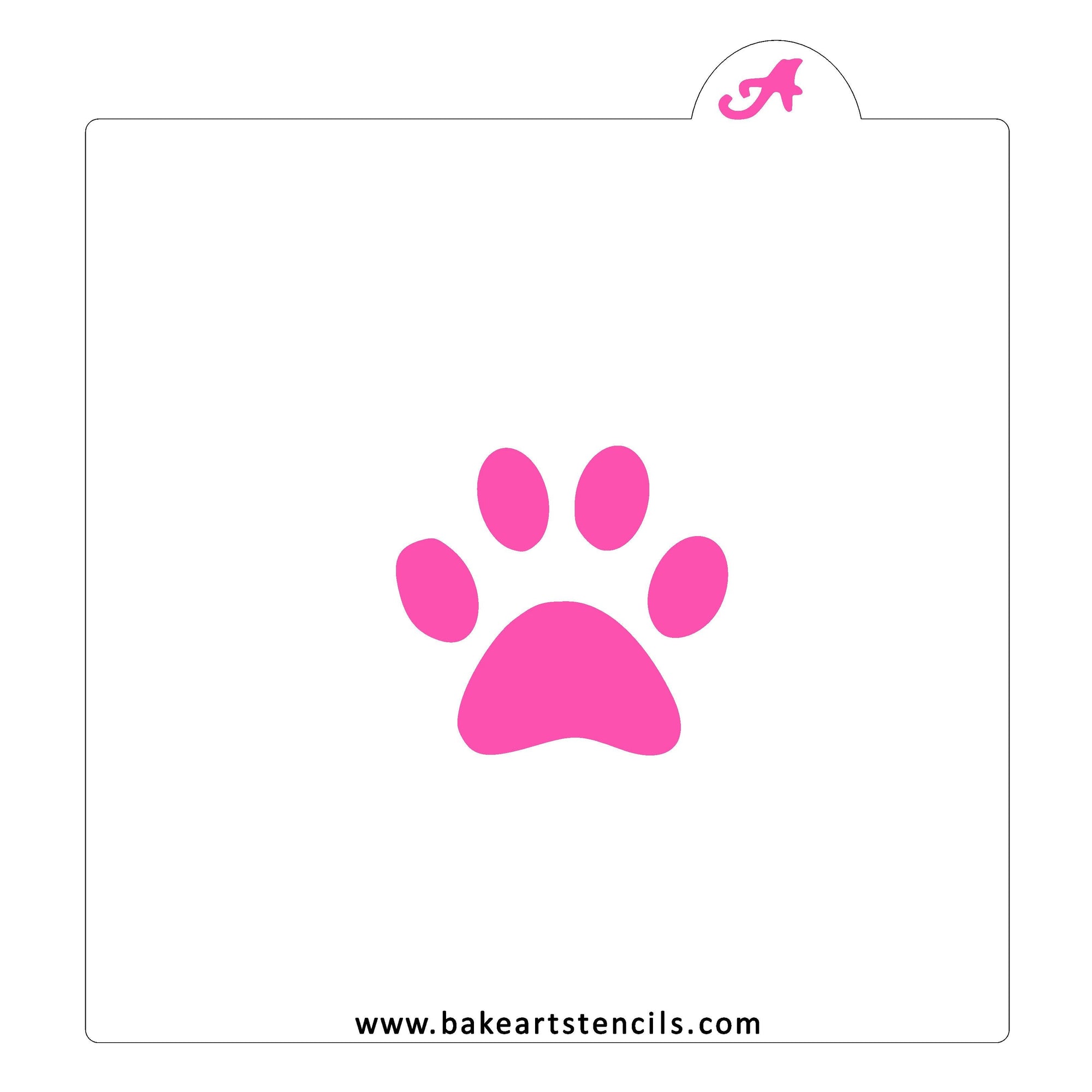 bulldog paw print stencil