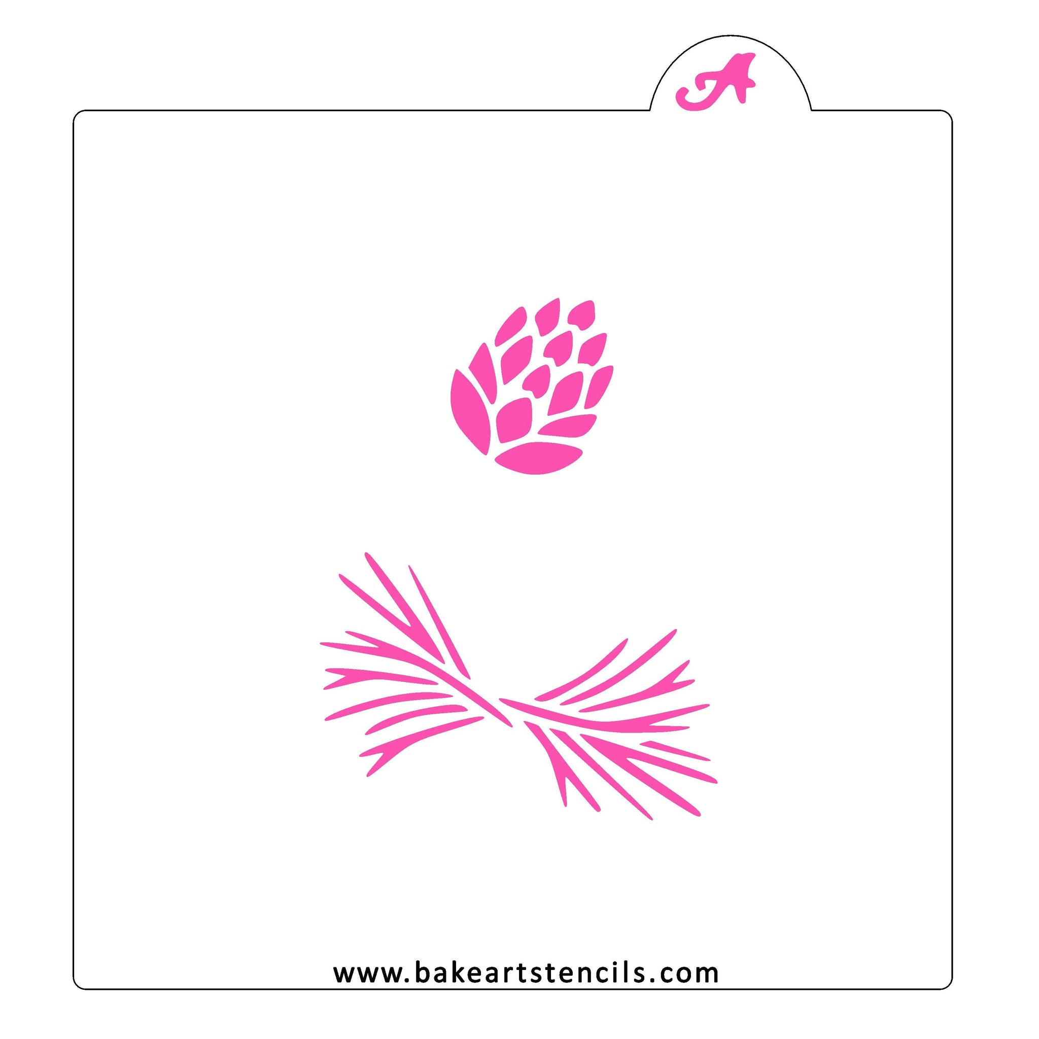 pine cone stencil border