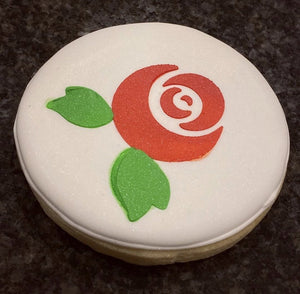 Rose on Stem Cookie Stencil - bakeartstencils