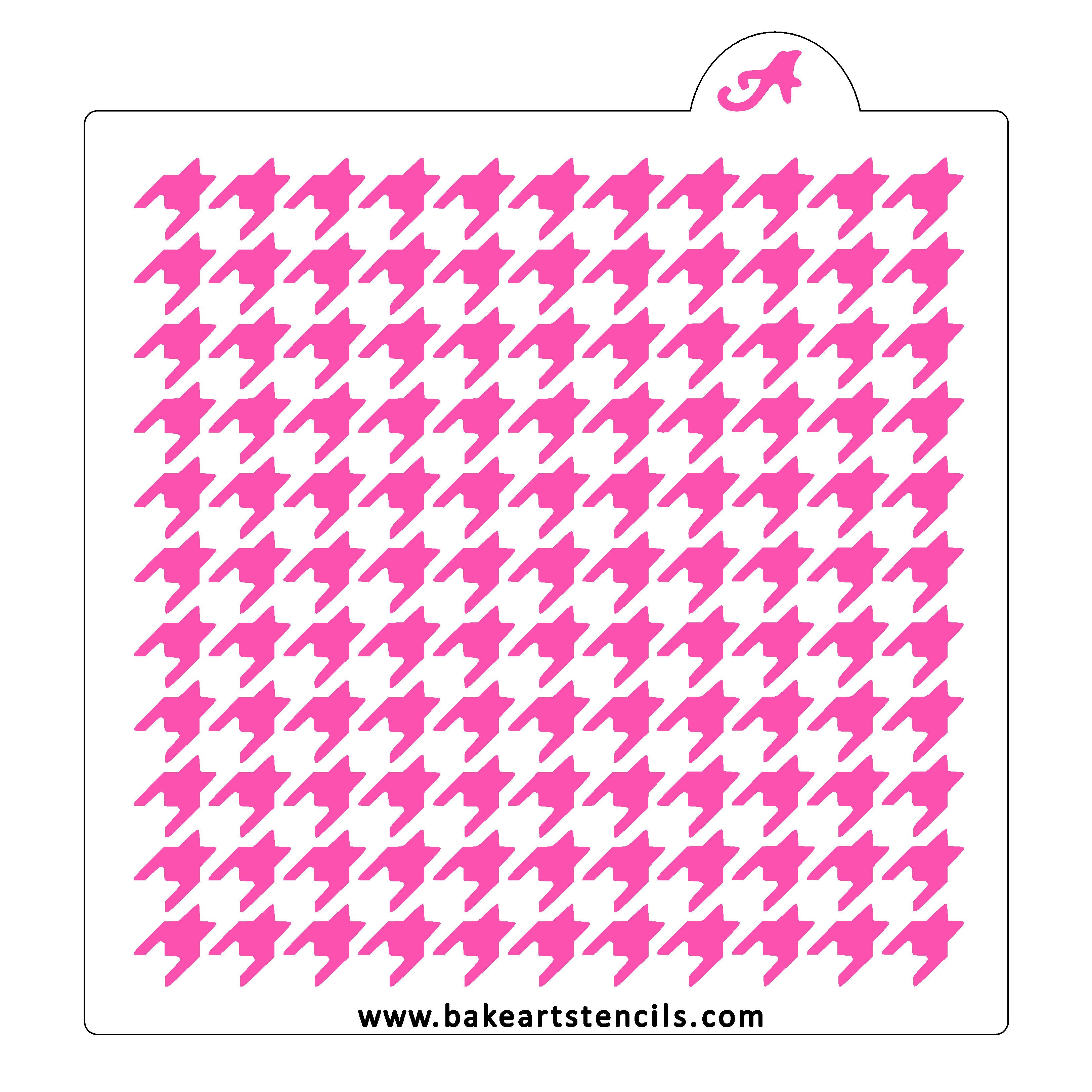 Small Houndstooth Pattern Stencil