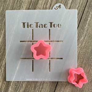 Tic Tac Toe Game Stencil - bakeartstencils