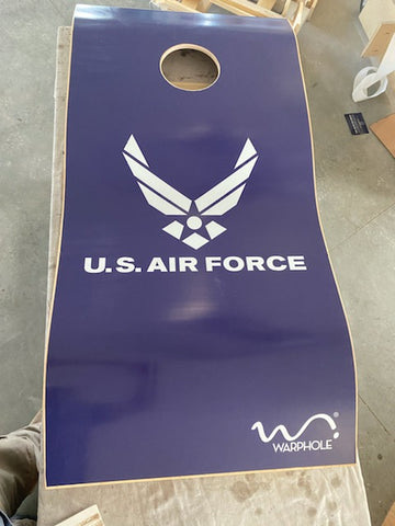Randolph AFB Air Force Custom Curved Cornhole