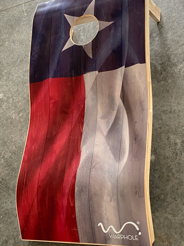 Randolph AFB Texas Flag Curved Cornhole